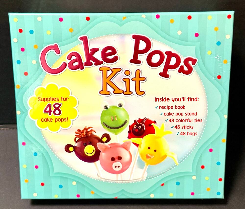 Cake Pops Kit by Publications International, recipe book make up to 48 cake pops